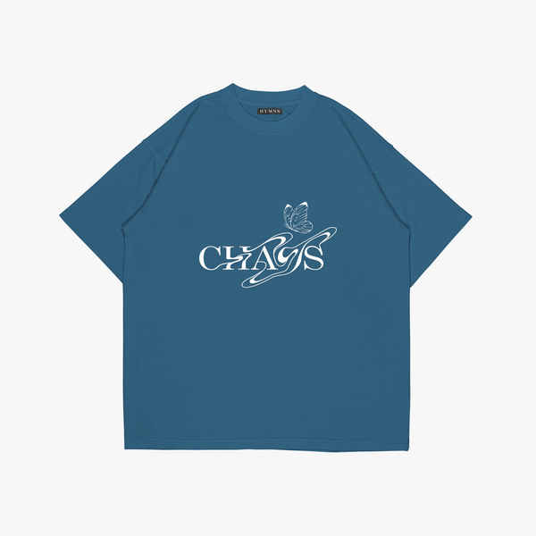 Hymns Wear Butterfly Chaos Edition graphic tee hero front view, sizes S–XXL